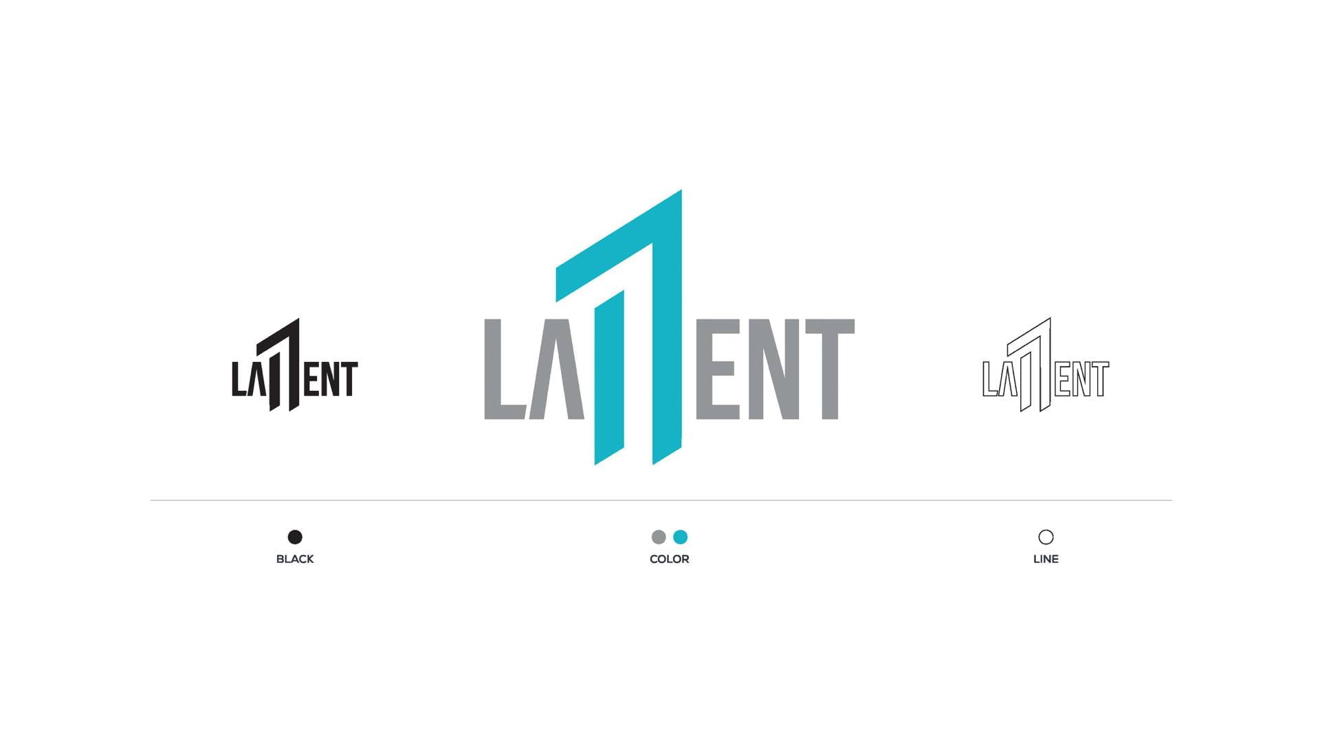 la1ent logo tasarım konsepti
