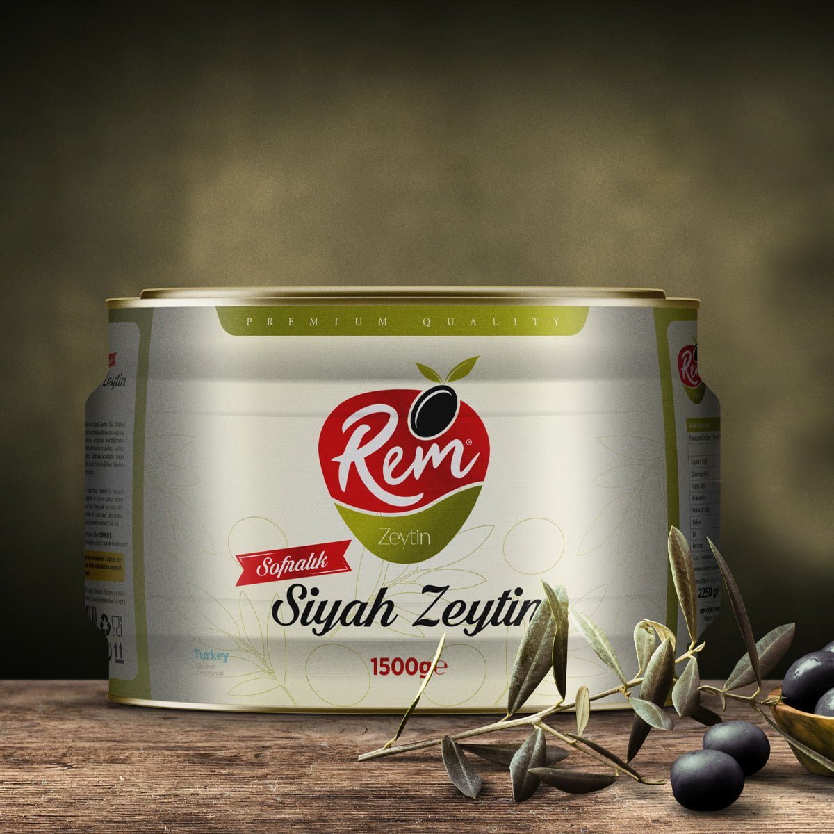 Rem Zeytin Tin Olive Packaging Design