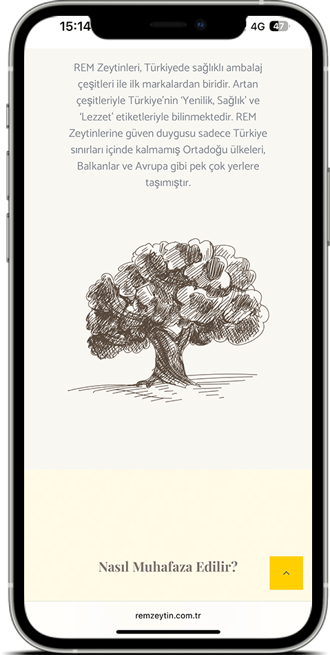 rem zeytin web sayfası mobil