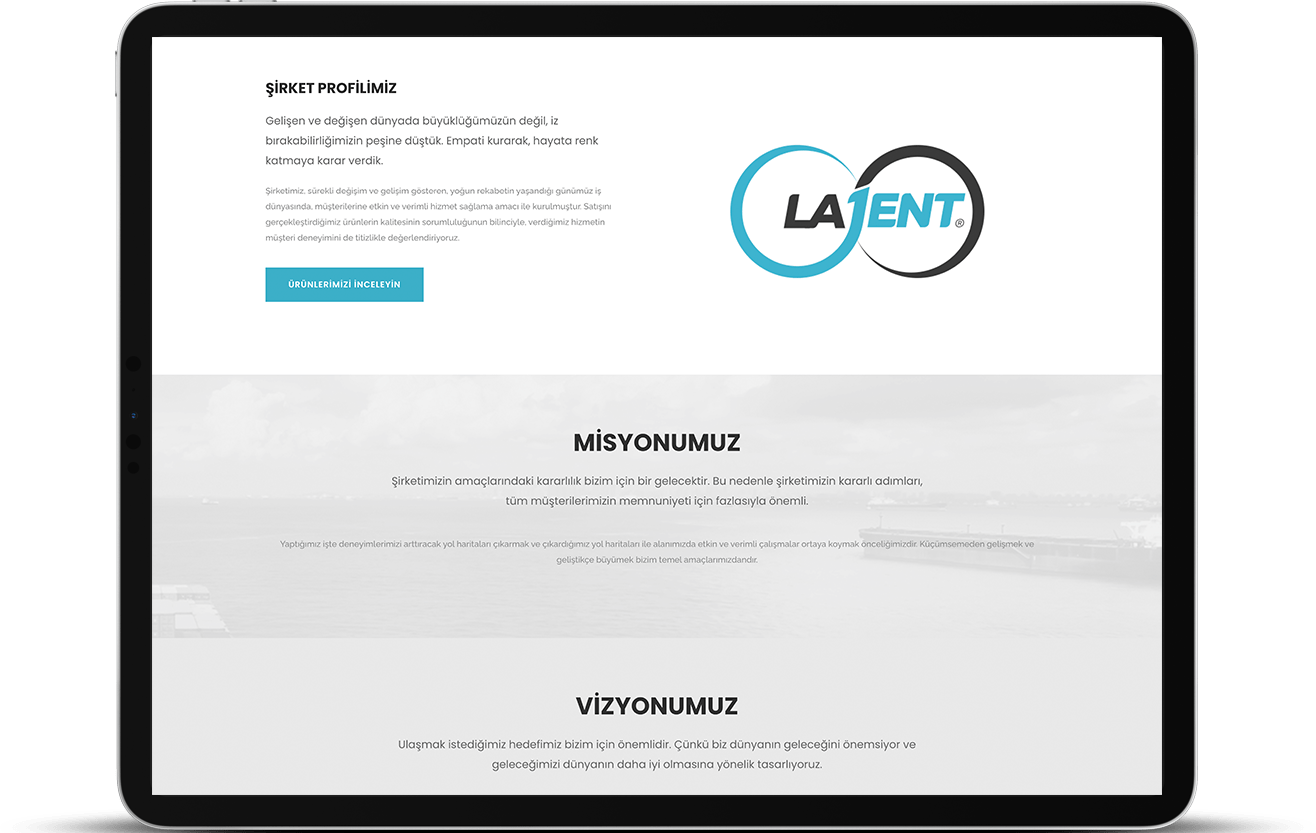 la1ent web sayfası tablet