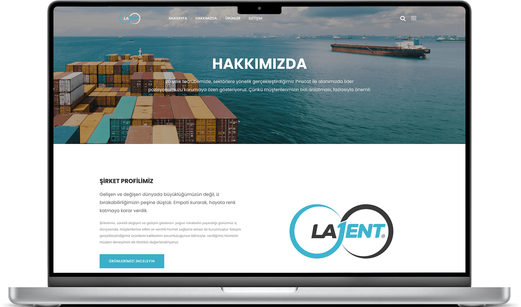 la1ent web sayfası laptop