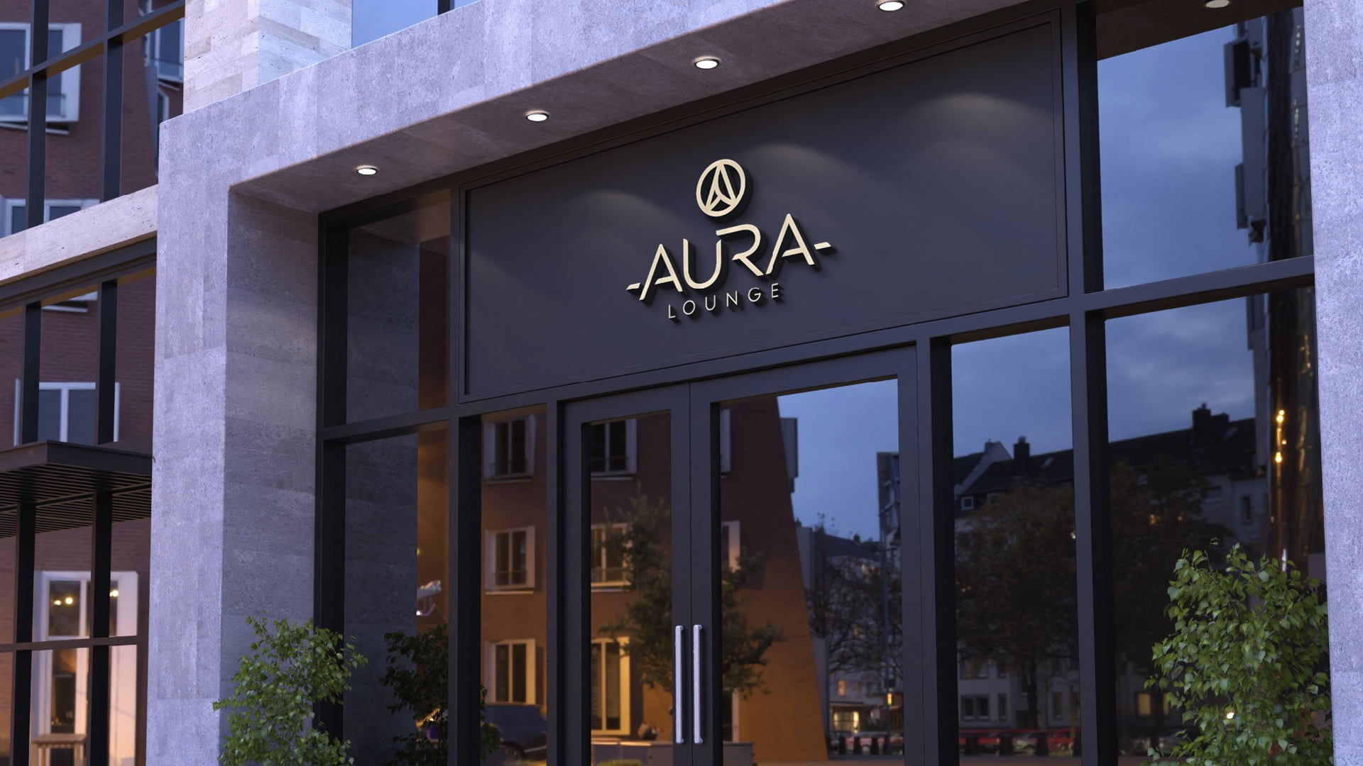 تصميم هوية شركة AURA Lounge