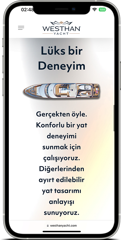 Westhan Yacht Web Sayfası Mobil