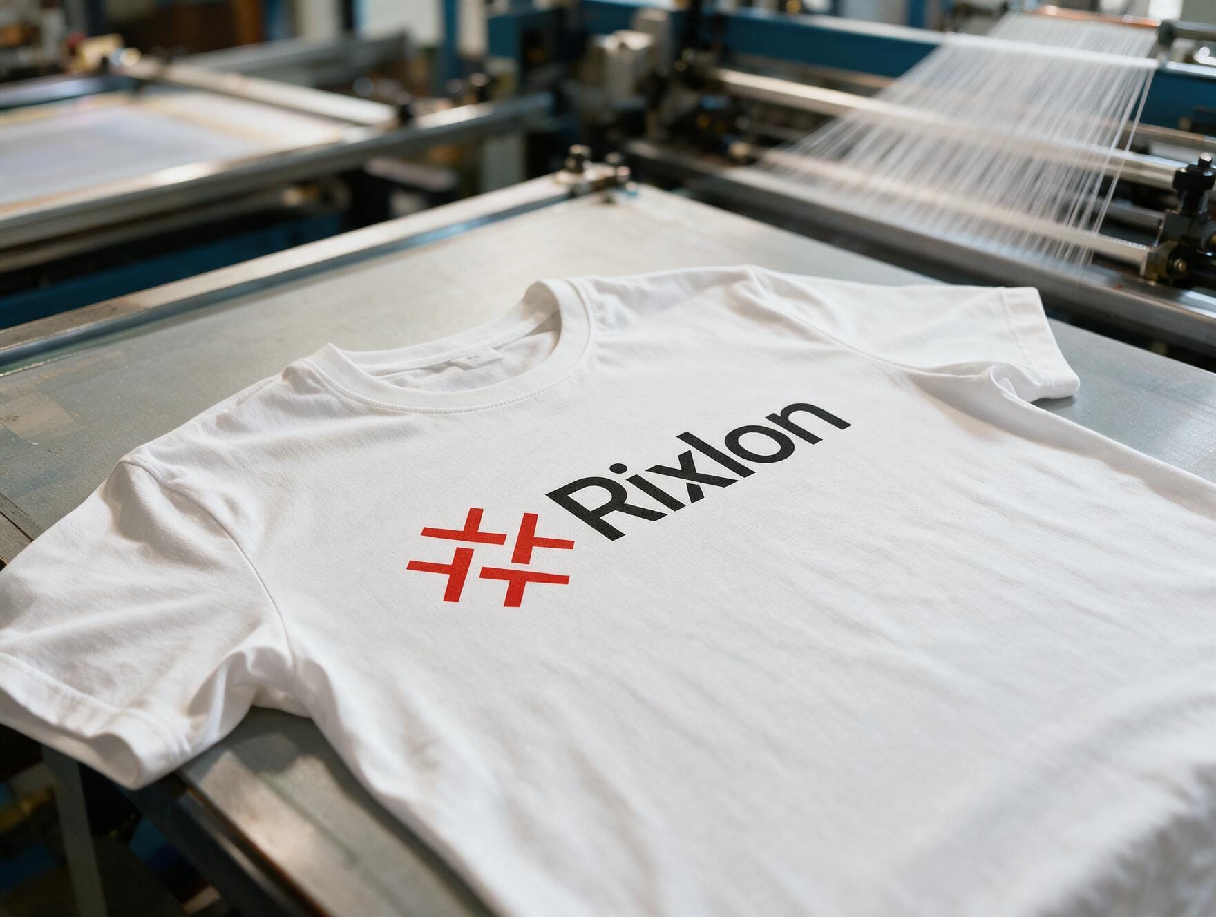 rixlon textile kurumsal kimlik yenileme çalışması tişört örneği